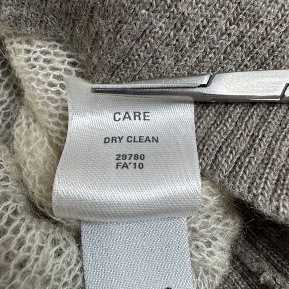 WALLACE J.Crew Wool Alpaca Cardigan Sweater XS Brown Double Layer Zip Pockets - Picture 9 of 10